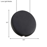 Nordic Led Resin Hanging Lamp Black/Grey/Green Round Suspension Pendant Warm/White Light 6’/8.5/12’W