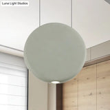 Modern Nordic Resin Pendant Lamp In Black/Grey/Green With Led Warm/White Light 3 Sizes Green / 6