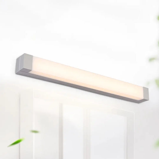 Nordic Led Vanity Light: Acrylic Bathroom Wall Sconce Flush Mount White