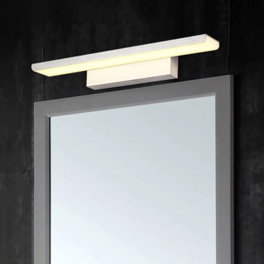 Nordic Led Vanity Light In Sleek Bar Design For Modern Bathroom Decor Silver / 16 White