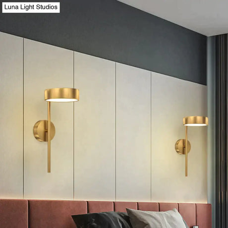 Nordic Light Luxury Bedside Lamp Bedroom Full Copper Wall Lamp Three color light / W12*L30*H18cm-6W Copper Wall Lamps