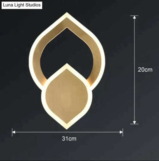 Nordic Light Luxury Room All Copper Wall Lamp A / With a tricolor light source Copper Wall Lamps