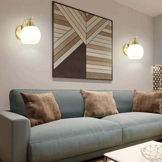 Nordic Living Room Background Wall Bedroom Copper Wall Lamp Copper Wall Lamps