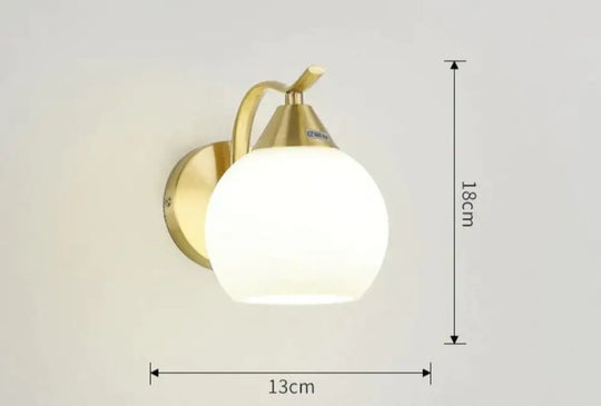 Nordic Living Room Background Wall Bedroom Copper Wall Lamp Single head Copper Wall Lamps