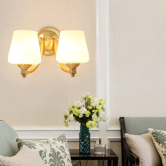 Lampes murales en cuivre pour chambre à coucher nordique