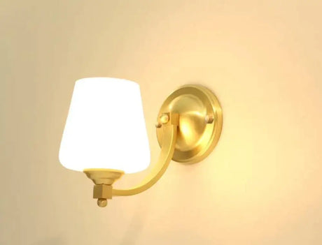 Nordic Living Room Bedroom Copper Wall Lamps Single-head copper wall lamp / LED white light Copper Wall Lamps