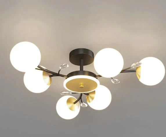 Lampe de salon nordique Plafonnier de luxe à atmosphère moderne simple