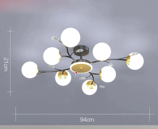 Lampe de salon nordique Plafonnier de luxe à atmosphère moderne simple