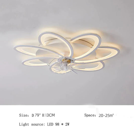 Le salon nordique a mené la lumière créative de ventilateur de plafond de moulin à vent intelligent