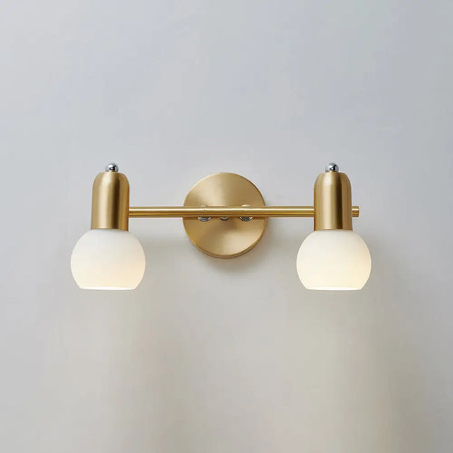 Nordic Luxury Metal Vanity Mirror Lights - Down Lighting Bath With Glass Shade 2 / Brass