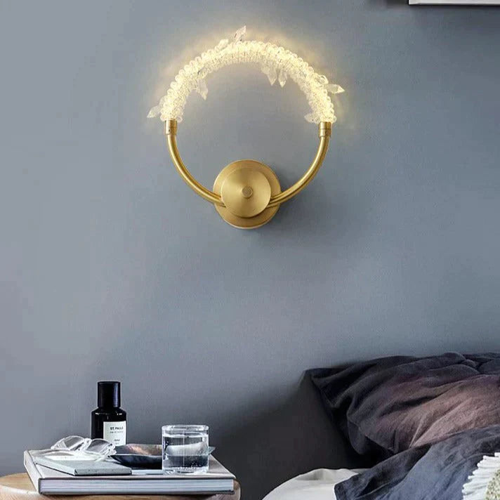 Nordic Luxury Wall Lamp Crystal Copper Lamps