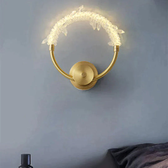 Nordic Luxury Wall Lamp Crystal Copper Lamps