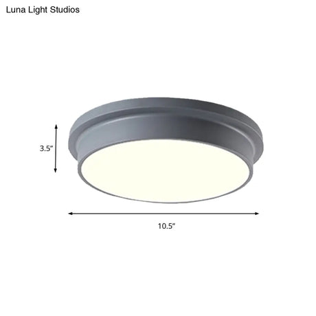 Nordic Macaron Colored Flushmount Ceiling Light For Child Bedroom