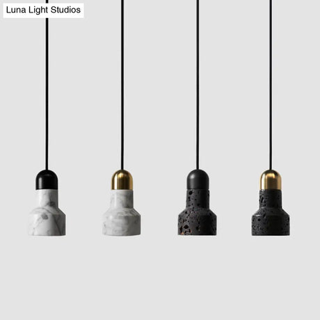 Nordic Marble Pendant Light Fixture with Flashlight Inspired Design