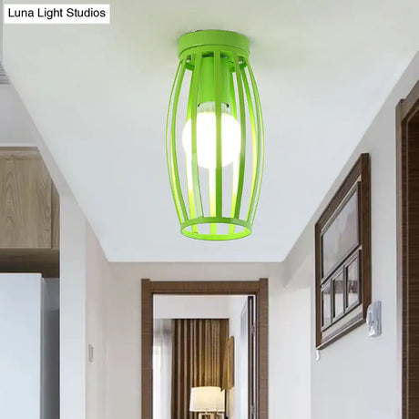 Nordic Metal Ceiling Mount Lamp | Oval Flush Light 1 Corridor Lighting -