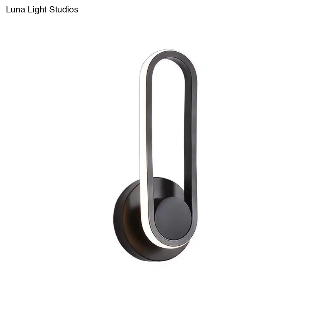 Nordic Metal Led Rotatable Oblong Wall Mount Lamp For Bedroom Lighting