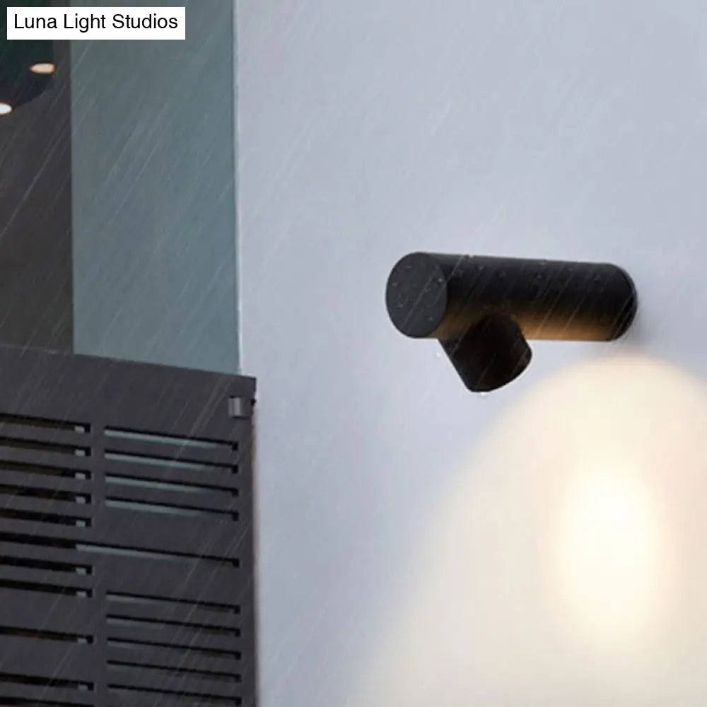 Nordic Metal Led Wall Sconce In Black/Grey/White - Bedside Lighting Solutions