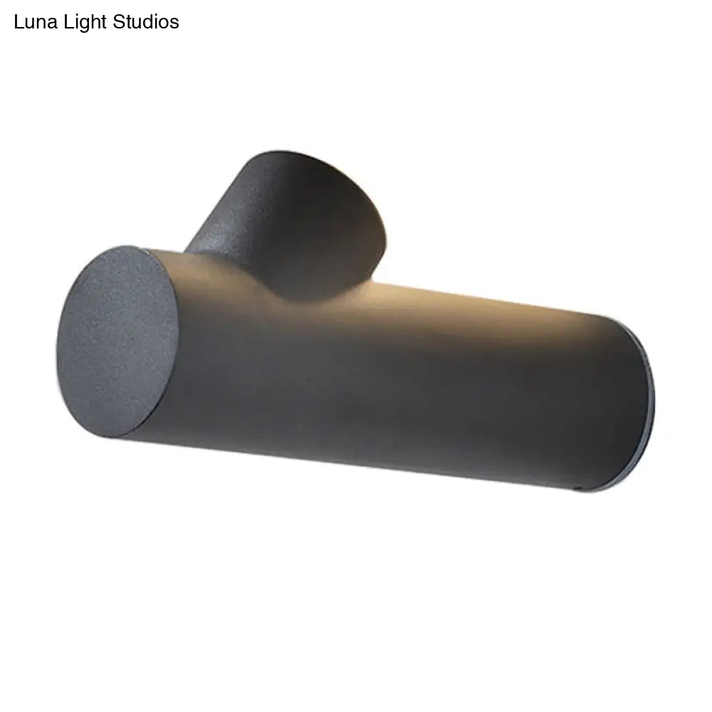 Nordic Metal Led Wall Sconce In Black/Grey/White - Bedside Lighting Solutions