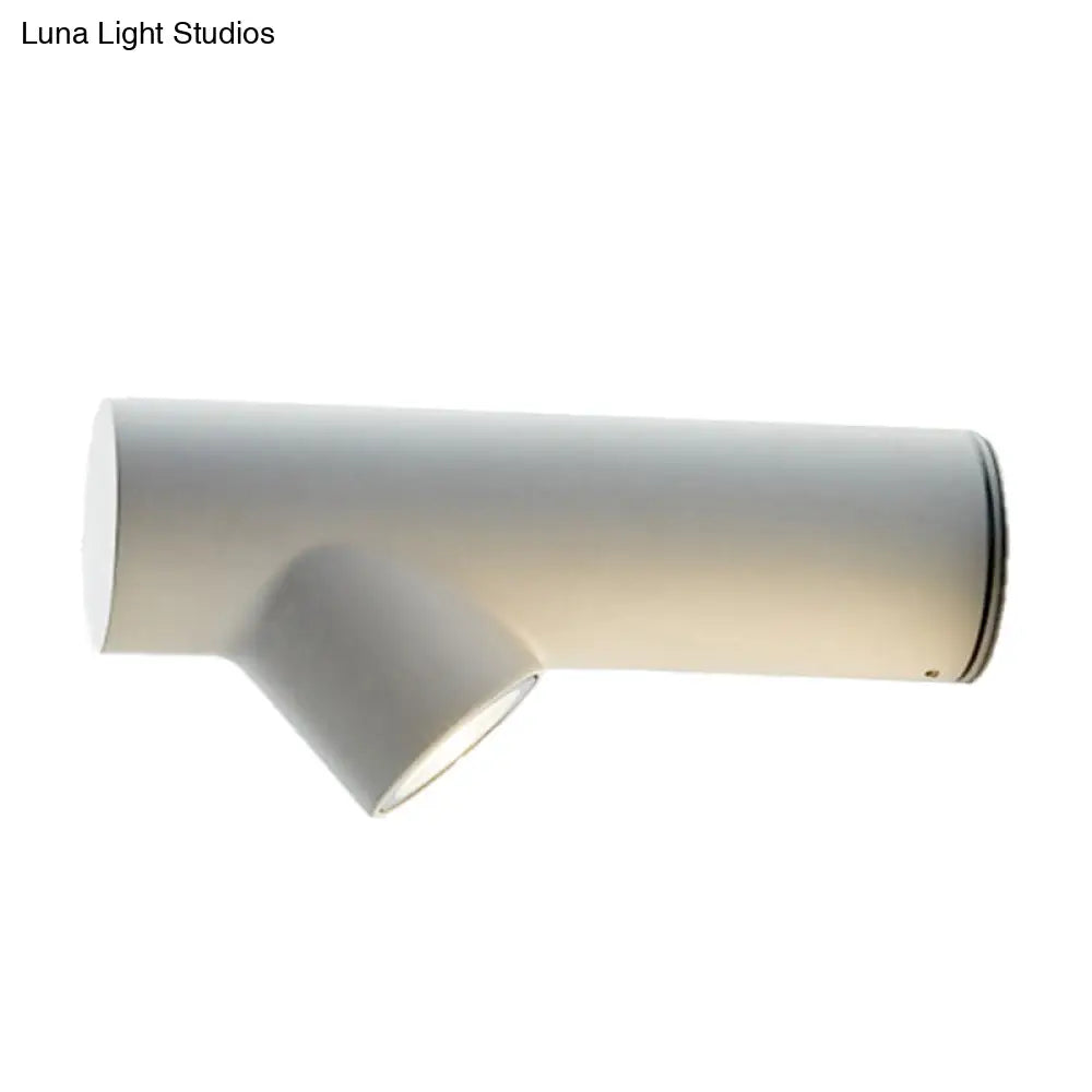 Nordic Metal Led Wall Sconce In Black/Grey/White - Bedside Lighting Solutions