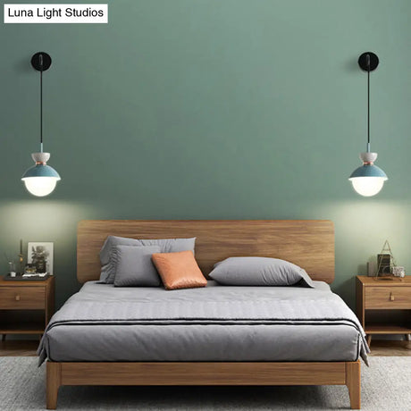 Nordic Mini Macaroon Wall Sconce - Colorful Indoor Lighting For Bedroom And Corridor Decor