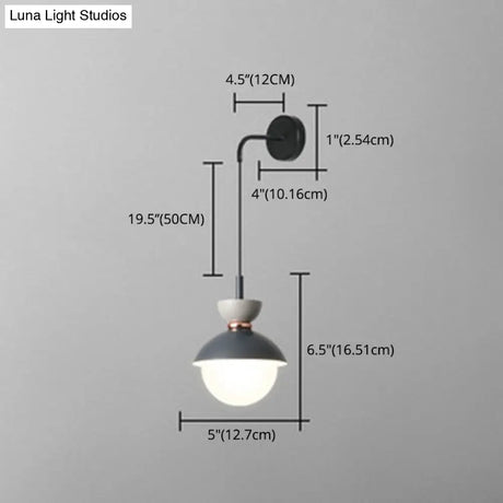 Nordic Mini Macaroon Wall Sconce - Colorful Indoor Lighting For Bedroom And Corridor Decor