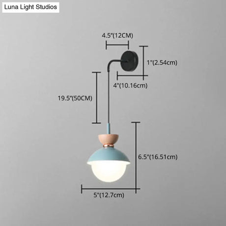Nordic Mini Macaroon Wall Sconce - Colorful Indoor Lighting For Bedroom And Corridor Decor