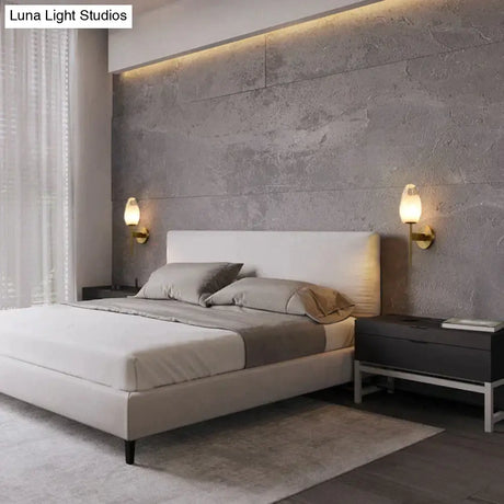 Nordic Minimalist Bedroom Bedside Interior Corridor Villa Staircase Copper Wall Lamp Lamps