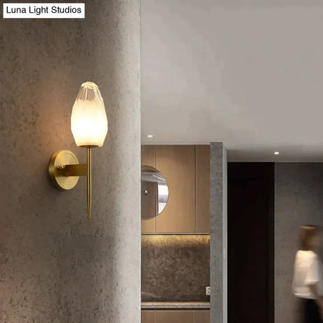 Nordic Minimalist Bedroom Bedside Interior Corridor Villa Staircase Copper Wall Lamp Lamps