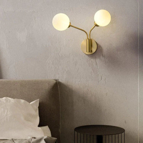 Nordic Minimalist Bedroom Bedside Light Corridor Aisle Full Copper Wall Lamp Lamps