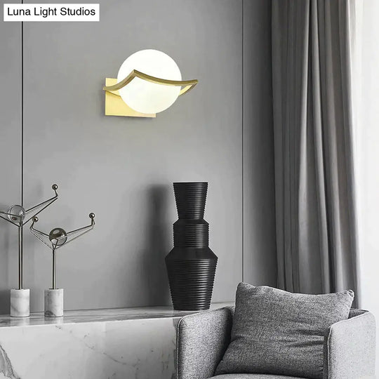 Nordic Minimalist Modern Living Room Background Wall Copper Wall Lamp Copper Copper Wall Lamps