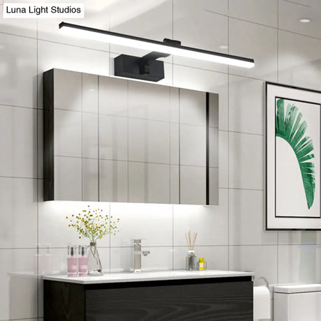 Nordic Minimalist Rectangular Metal Single Vanity Wall Light Fixture