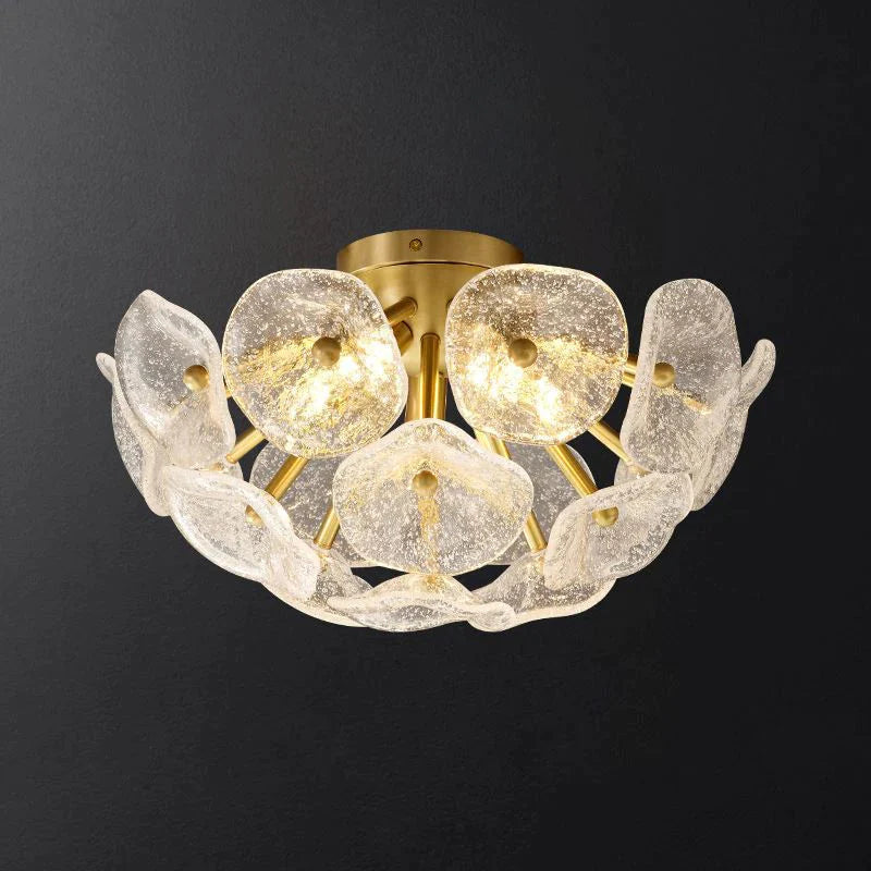 Plafonnier de lampe de cuivre de cristal de luxe de lumière moderne nordique