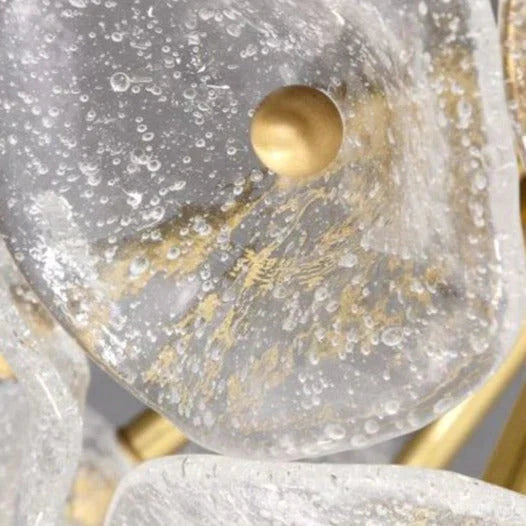 Plafonnier de lampe de cuivre de cristal de luxe de lumière moderne nordique