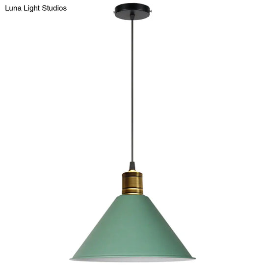 Nordic Style Metal Hanging Pendant Lamp With Modern Design - Ideal For Restaurant Ceilings Green /