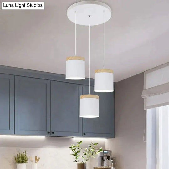 Nordic Modern Wood Aluminum E27 Pendant Lights Living Room Dining Bedside Table Decorative Lighting
