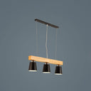 Nordic Modern Wood Island Pendant With Metal Lampshade: Stylish Hanging Lamp For Work Rooms 3 /