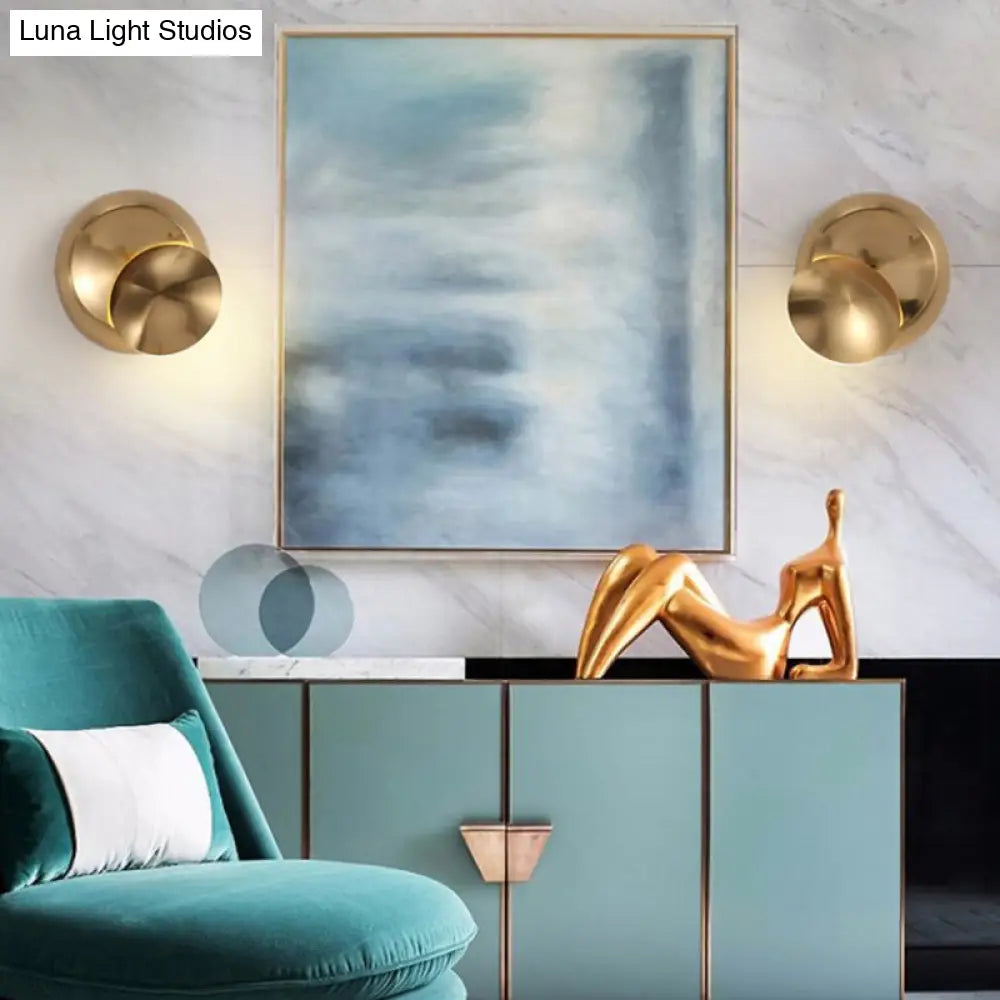Nordic Moon-Shaped Led Sconce: Moveable Bedside Wall Light