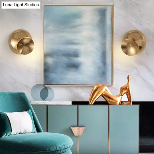 Nordic Moon-Shaped Led Sconce: Moveable Bedside Wall Light