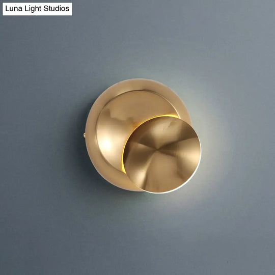 Nordic Moon-Shaped Led Sconce: Moveable Bedside Wall Light