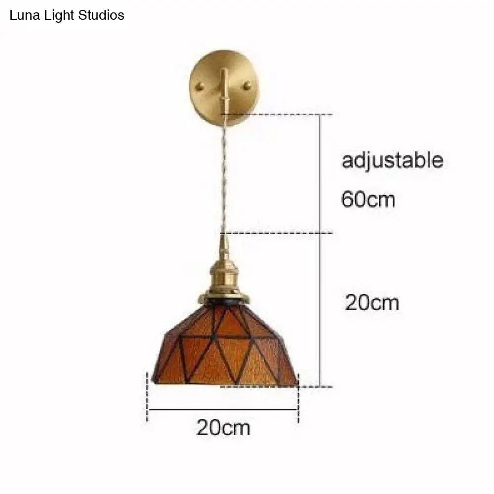 Nordic Retro Glass Copper Wall Lamp Lamps