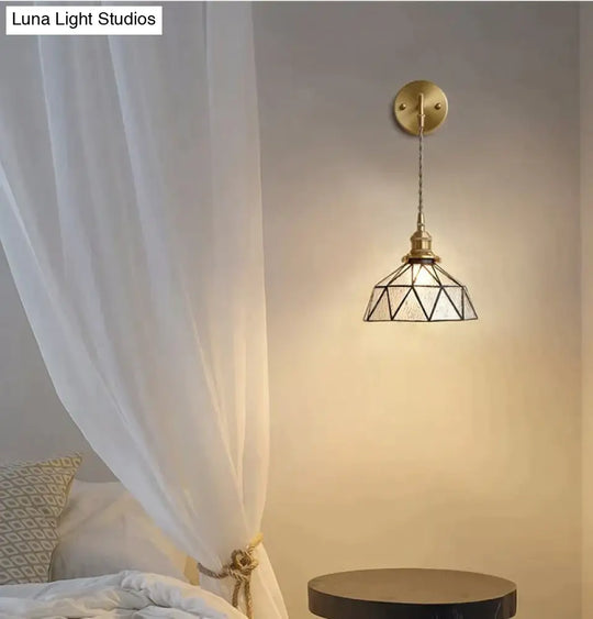 Nordic Retro Glass Copper Wall Lamp Lamps