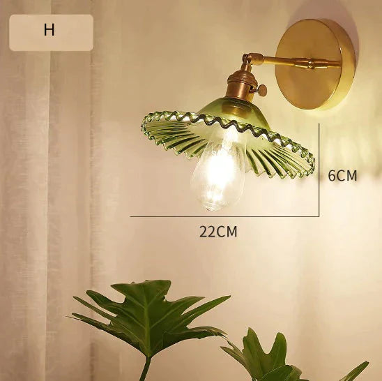 Nordic Retro Livingroom Bedroom Bedside Full Copper Wall Lamp Copper Wall Lamps