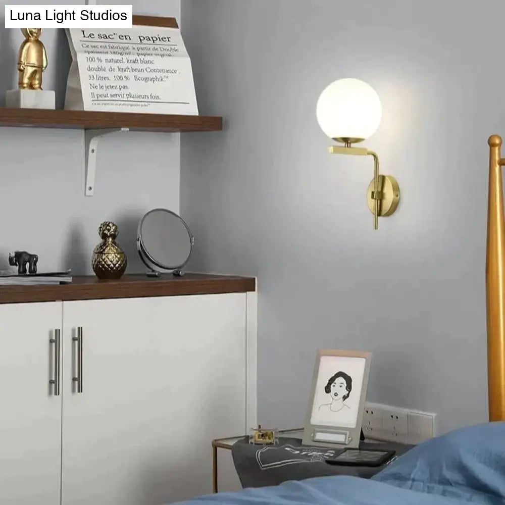 Nordic Simple Living Room Background Wall Lamp Copper Lamps