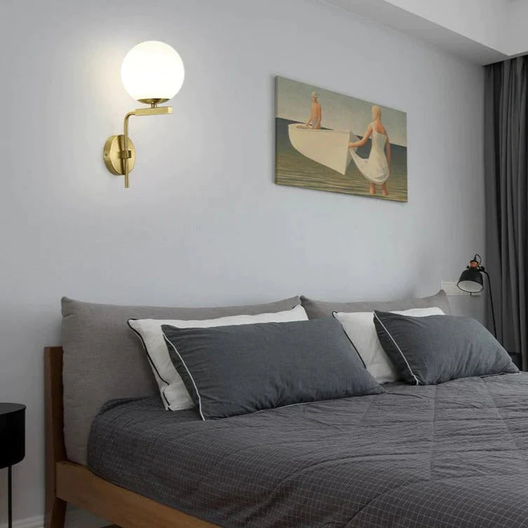 Applique murale en cuivre pour salle de séjour simple nordique