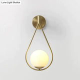 Nordic Star Wall Lamp Copper Bedroom Bedside Modern Minimalist Living Room B / Without-Light-Source