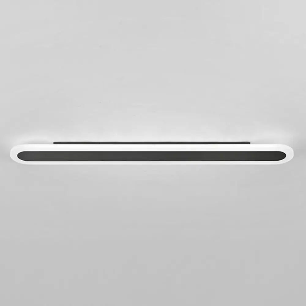 Nordic Style Acrylic Bar Led Wall Sconce For Corridor Lighting Black / 31.5 Warm