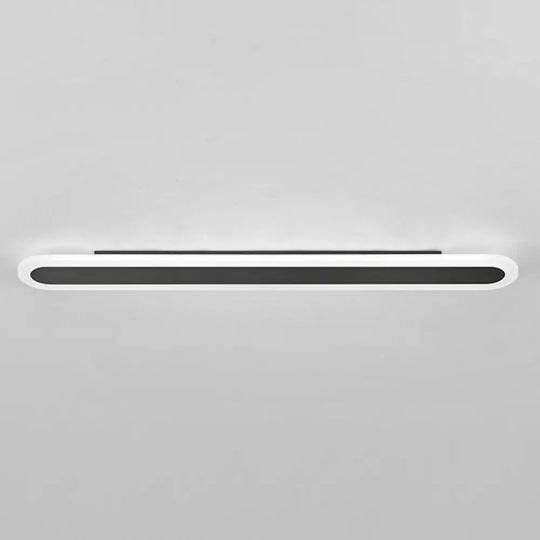 Nordic Style Acrylic Bar Led Wall Sconce For Corridor Lighting Black / 31.5 Warm