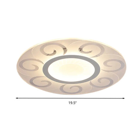 Nordic Style Acrylic Blossom Led Flush Mount Ceiling Lamp Ideal For Study Room