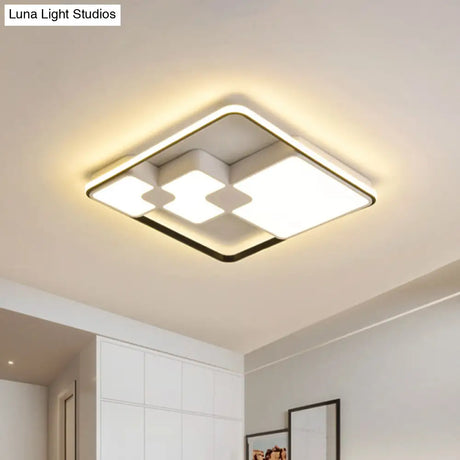 Nordic Style Acrylic Led Ceiling Light - Warm/White Lighting 18’/23.5’ Width
