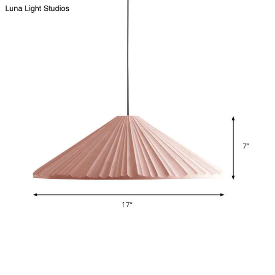 Nordic Style Cone Pendant Light - 1 Head Resin Hanging For Cafe Or Restaurant
